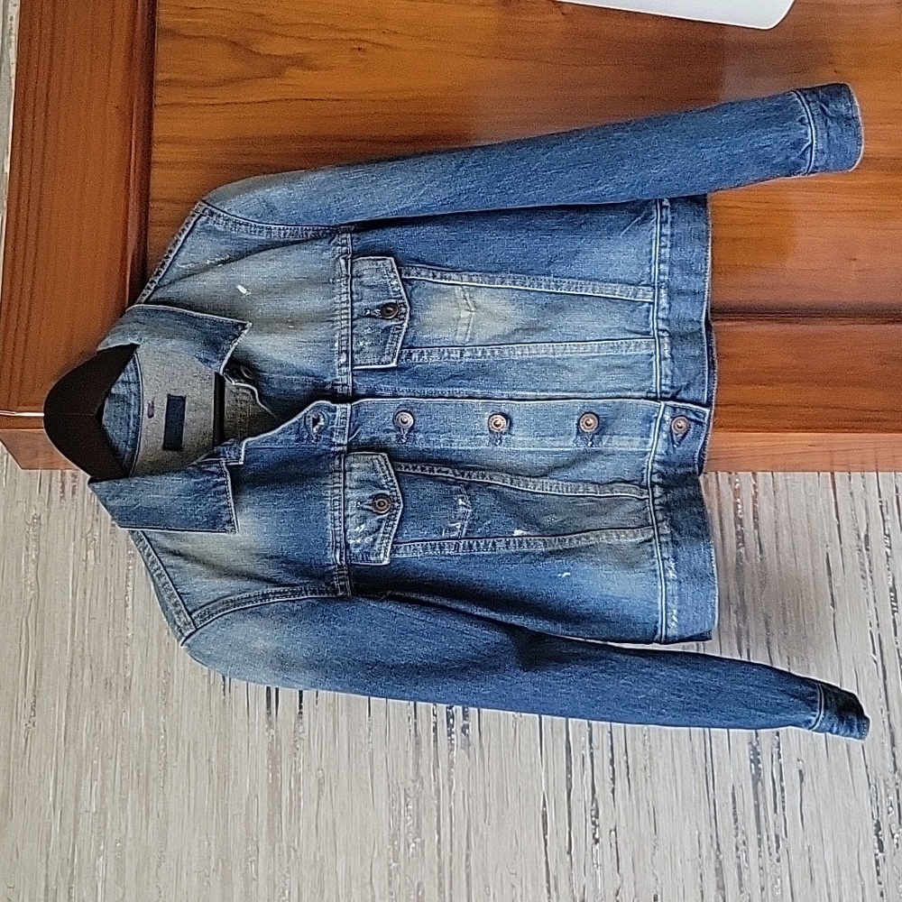 Simon Miller Distressed Splatter Denim Jacket Made in Japan - Small